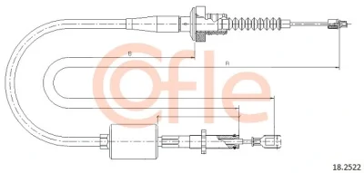 Трос, управление сцеплением COFLE 18.2522
