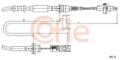 Трос, управление сцеплением COFLE 462.4