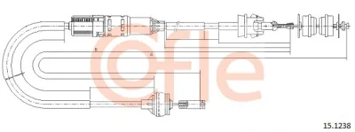 Трос, управление сцеплением COFLE 92.15.1238