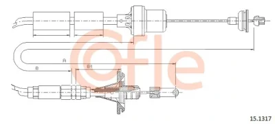 92.15.1317 COFLE Трос, управление сцеплением