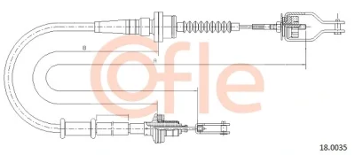92.18.0035 COFLE Трос, управление сцеплением