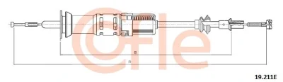 92.19.211E COFLE Трос, управление сцеплением