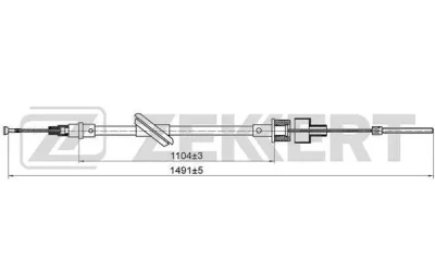 BZ-1092 ZEKKERT Трос, управление сцеплением