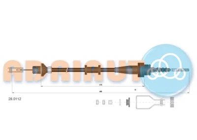 Трос, управление сцеплением ADRIAUTO 28.0112