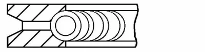 Поршневое кольцо GOETZE CR3-154400