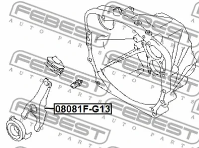 Возвратная вилка, система сцепления FEBEST 0881F-G13