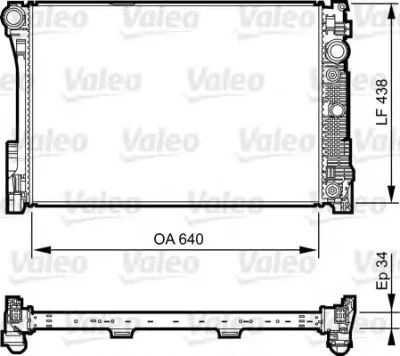 Радиатор, охлаждение двигателя VALEO 735292