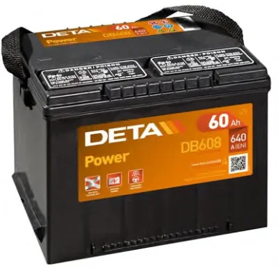 Стартерная аккумуляторная батарея DETA DB608