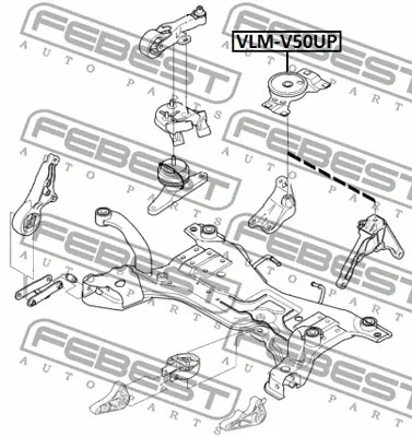 VLM-V50UP FEBEST Подвеска, автоматическая коробка передач