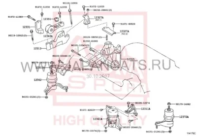 0112-ACV40LH ASVA Подвеска, двигатель