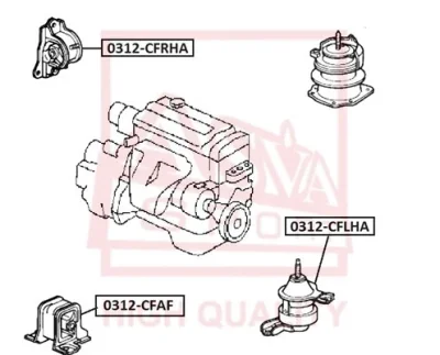 0312-CFRHA ASVA Подвеска, двигатель