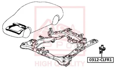 0312-CLFR1 ASVA Подвеска, двигатель