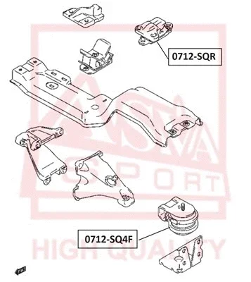 0712-SQR ASVA Подвеска, двигатель