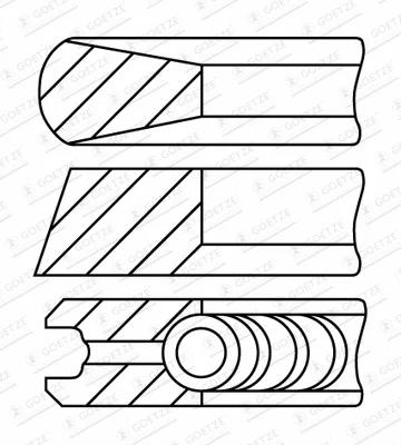 08-430407-00 GOETZE Комплект поршневых колец