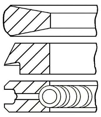 Комплект поршневых колец GOETZE 08-433600-00