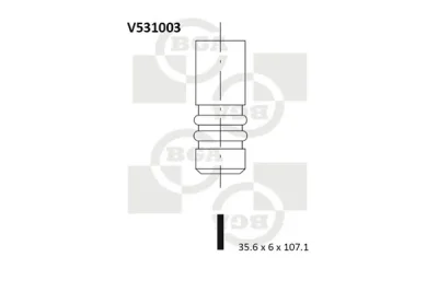 V531003 BGA Впускной клапан