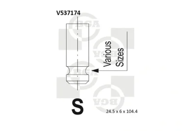 V537174 BGA Выпускной клапан