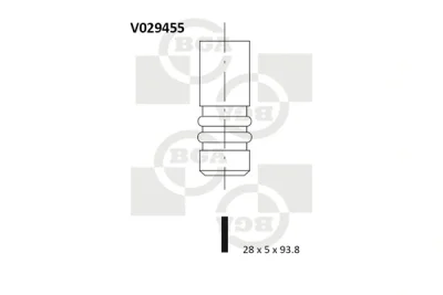 V029455 BGA Впускной клапан