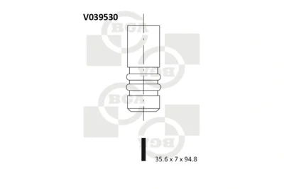 V039530 BGA Впускной клапан