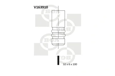 V163910 BGA Впускной клапан