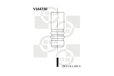 V164730 BGA Впускной клапан