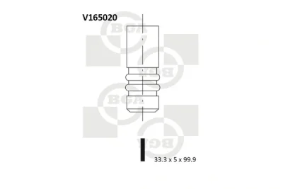 V165020 BGA Впускной клапан