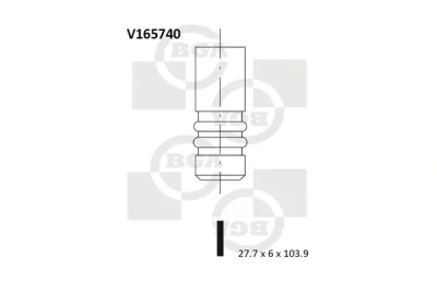 V165740 BGA Впускной клапан