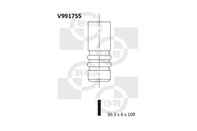 V991755 BGA Впускной клапан