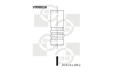 V998916 BGA Впускной клапан