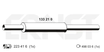 133210 ERNST Глушитель системы выпуска