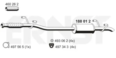 188012 ERNST Глушитель