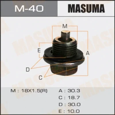 M-40 MASUMA Резьбовая пробка, масляный поддон