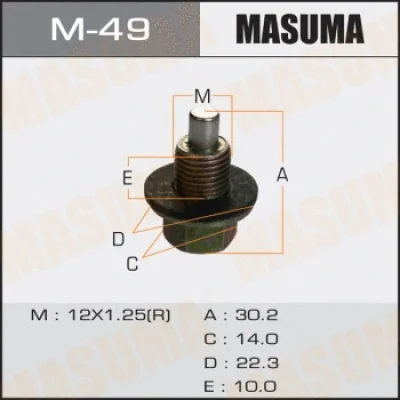 M-49 MASUMA Резьбовая пробка, масляный поддон