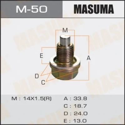 Резьбовая пробка, масляный поддон MASUMA M-50