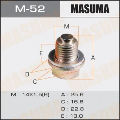 M-52 MASUMA Резьбовая пробка, масляный поддон