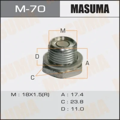 Резьбовая пробка, масляный поддон MASUMA M-70