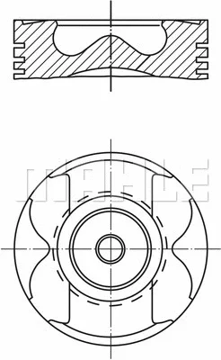 001 PI 00177 000 KNECHT/MAHLE Поршень