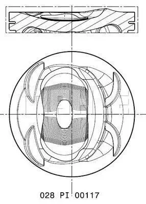 028 PI 00117 002 KNECHT/MAHLE Поршень