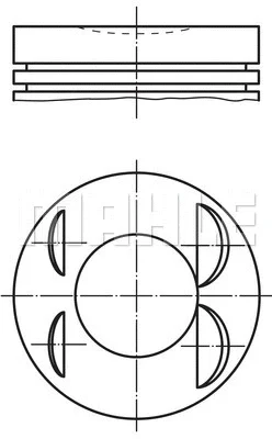 Поршень KNECHT/MAHLE 039 65 02