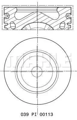 039 PI 00113 000 KNECHT/MAHLE Поршень