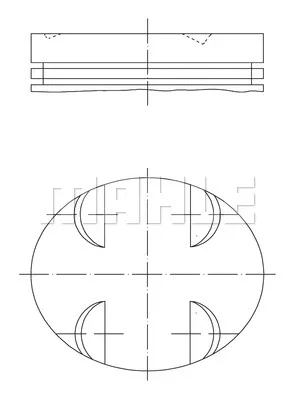 Поршень KNECHT/MAHLE 083 12 00