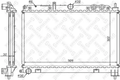 10-26273-SX STELLOX Радиатор, охлаждение двигателя