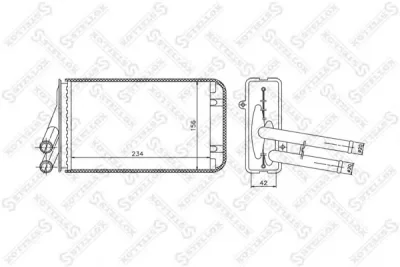 10-35153-SX STELLOX Радиатор отопителя салона