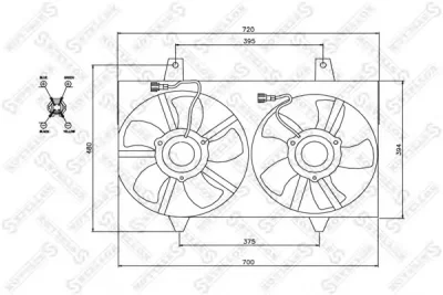 29-99361-SX STELLOX Вентилятор охлаждения радиатора