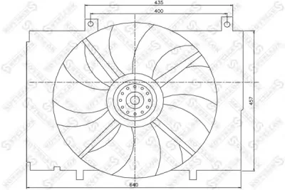 29-99368-SX STELLOX Вентилятор охлаждения радиатора