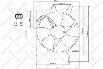 29-99416-SX STELLOX Вентилятор охлаждения радиатора