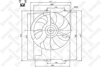 29-99419-SX STELLOX Вентилятор охлаждения радиатора