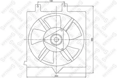 29-99423-SX STELLOX Вентилятор охлаждения радиатора