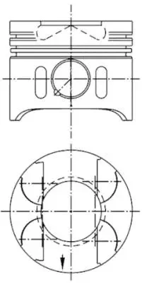 Поршень KOLBENSCHMIDT 41014620