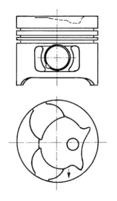 Поршень KOLBENSCHMIDT 91372600